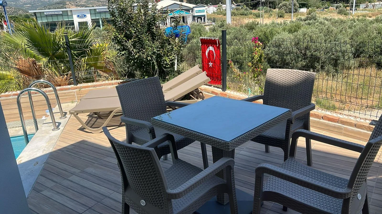 Poolside terrace